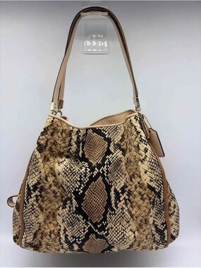 Coach Madison Phoebe shoulder bag snake print on fabric (Retail $398)